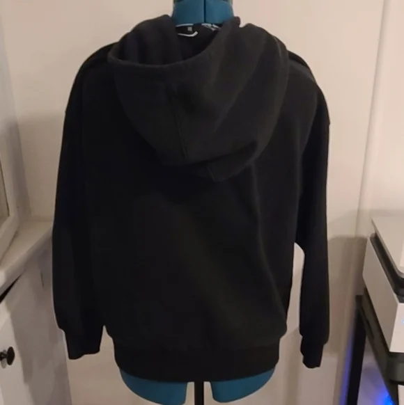 Trendy Queen Oversized Hoodie Fleece Sweater Black, XS - Picture 6 of 11